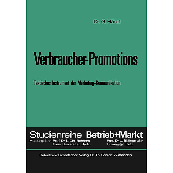 Verbraucher-Promotions, Gerd Hänel
