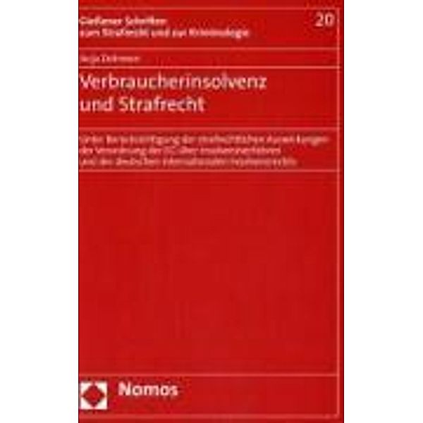 Verbraucherinsolvenz und Strafrecht, Anja Dohmen