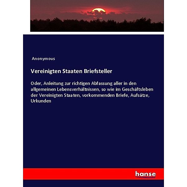 Vereinigten Staaten Briefsteller, Anonym