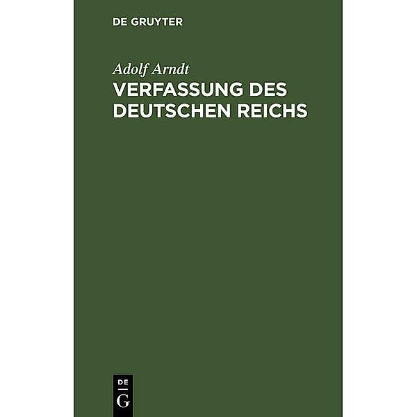 Verfassung des Deutschen Reichs, Adolf Arndt