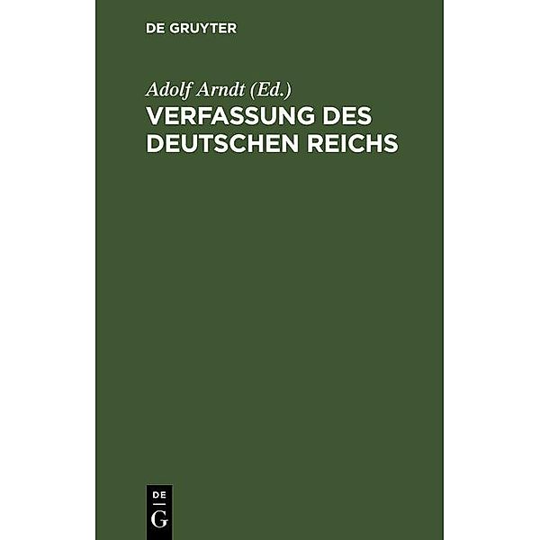 Verfassung des Deutschen Reichs