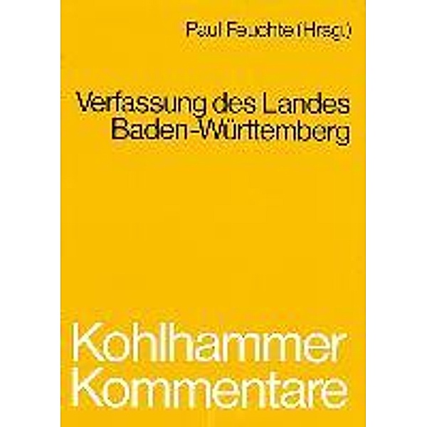 Verfassung des Landes Baden-Wuerttemberg