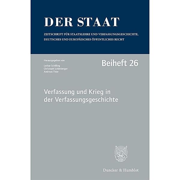 Verfassung und Krieg in der Verfassungsgeschichte.