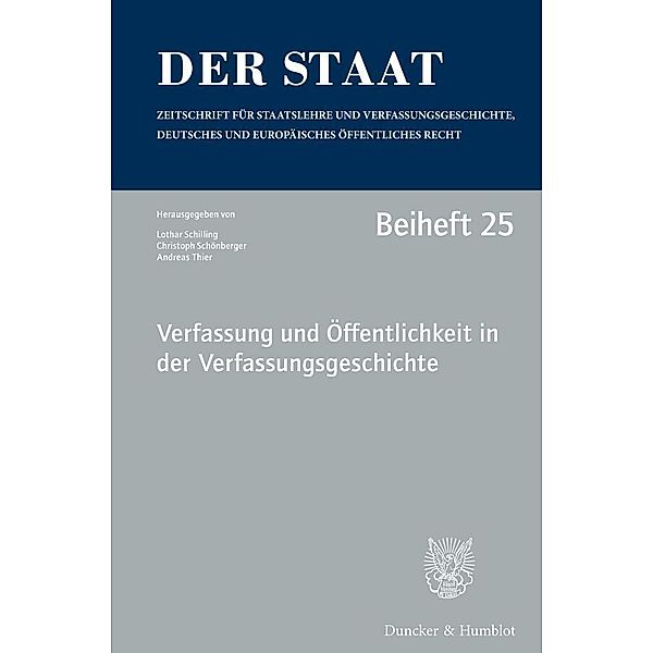 Verfassung und Öffentlichkeit in der Verfassungsgeschichte.