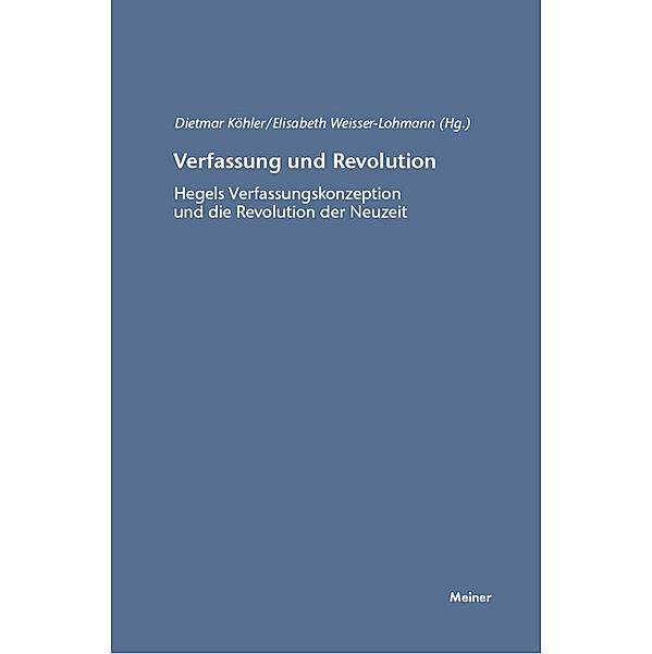 Verfassung und Revolution / Hegel-Studien, Beihefte Bd.42, Elisabeth Weisser-Lohmann