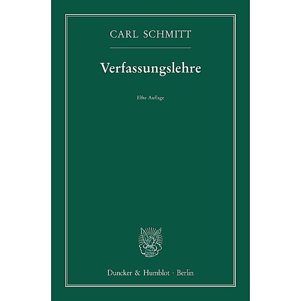 Verfassungslehre., Carl Schmitt