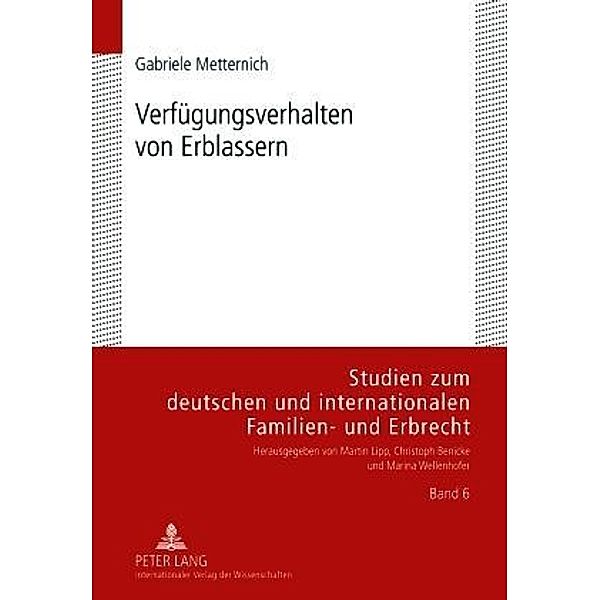 Verfuegungsverhalten von Erblassern, Gabriele Metternich