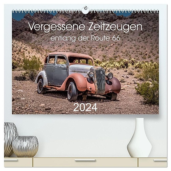Vergessene Zeitzeugen entlang der Route 66 (hochwertiger Premium Wandkalender 2024 DIN A2 quer), Kunstdruck in Hochglanz, Michael Brückmann
