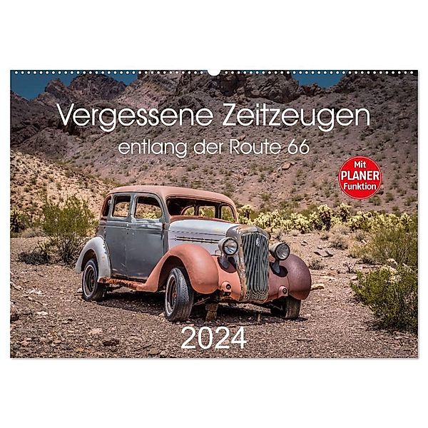 Vergessene Zeitzeugen entlang der Route 66 (Wandkalender 2024 DIN A2 quer), CALVENDO Monatskalender, Michael Brückmann