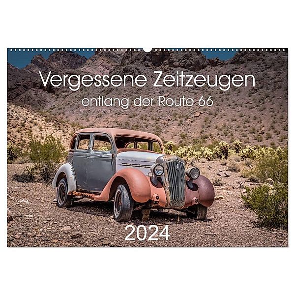 Vergessene Zeitzeugen entlang der Route 66 (Wandkalender 2024 DIN A2 quer), CALVENDO Monatskalender, Michael Brückmann