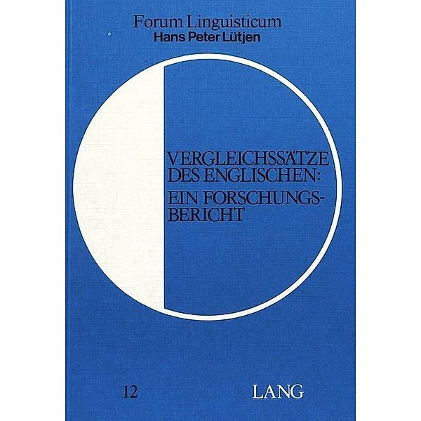 Vergleichssätze des Englischen: ein Forschungsbericht, Hans Peter Lutjen