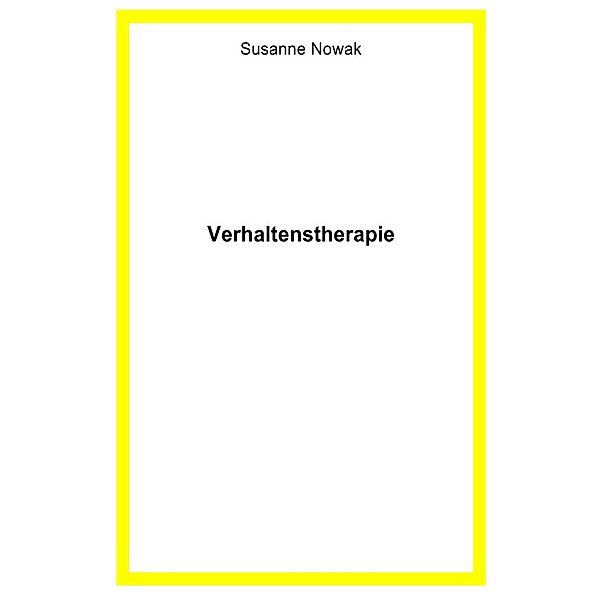 Verhaltenstherapie, Susanne Nowak