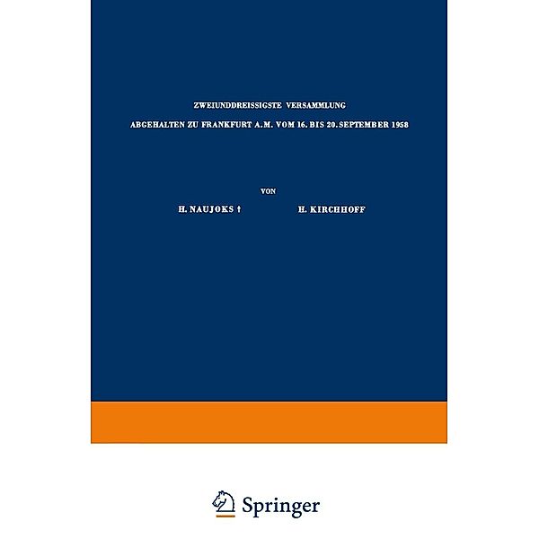 Verhandlungen der Deutschen Gesellschaft für Gynäkologie / Verhandlungen der Deutschen Gesellschaft für Gynäkologie Bd.32