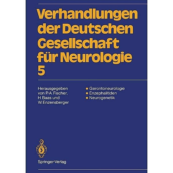 Verhandlungen der Deutschen Gesellschaft für Neurologie / Verhandlungen der Deutschen Gesellschaft für Neurologie Bd.5