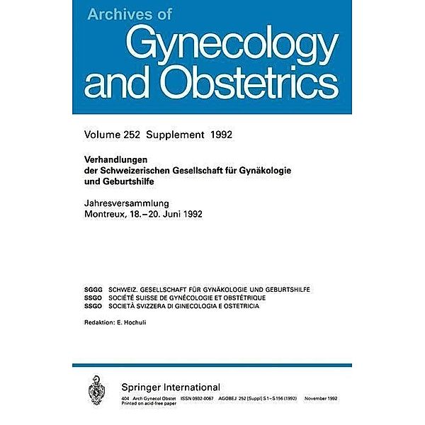 Verhandlungen der Schweizerischen Gesellschaft für Gynäkologie und Geburtshilfe / Archives of Gynecology and Obstetrics, Kenneth A. Loparo