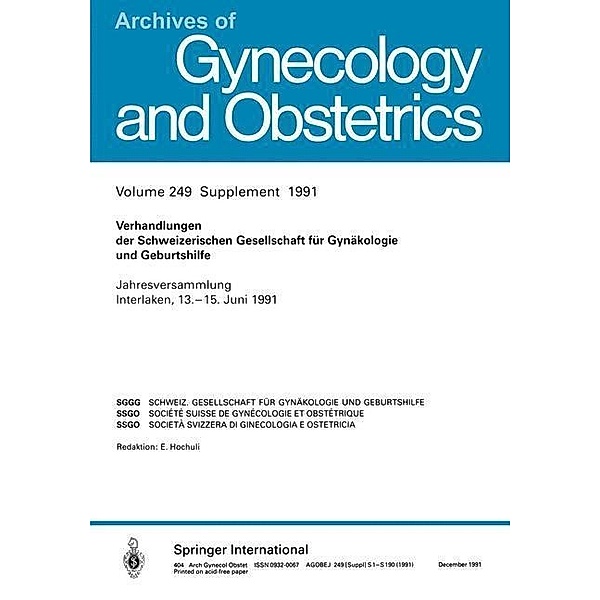 Verhandlungen der Schweizerischen Gesellschaft für Gynäkologie und Geburtshilfe / Archives of Gynecology and Obstetrics, Kenneth A. Loparo