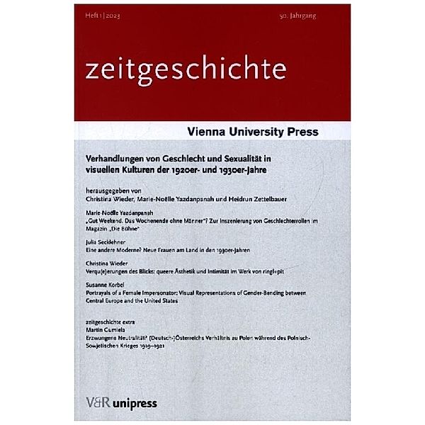 Verhandlungen von Geschlecht und Sexualität in visuellen Kulturen der 1920er- und 1930er-Jahre