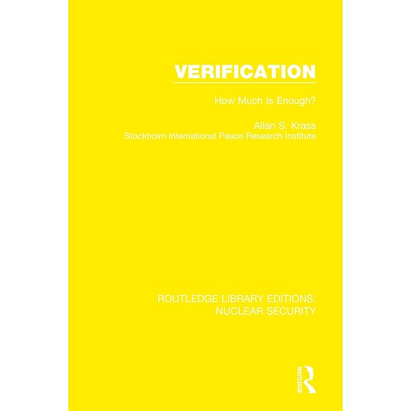 Verification, Allan S. Krass, Stockholm International Peace Research Institute