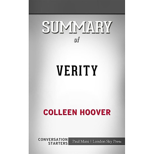 Verity: by Colleen Hoover​​​​​​​ | Conversation Starters, dailyBooks