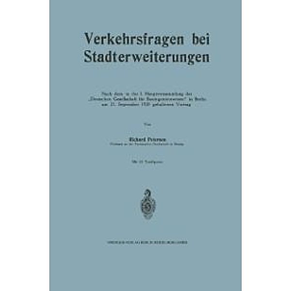 Verkehrsfragen bei Stadterweiterungen, erläutert an Beispielen von Zürich und Danzig, Richard Petersen