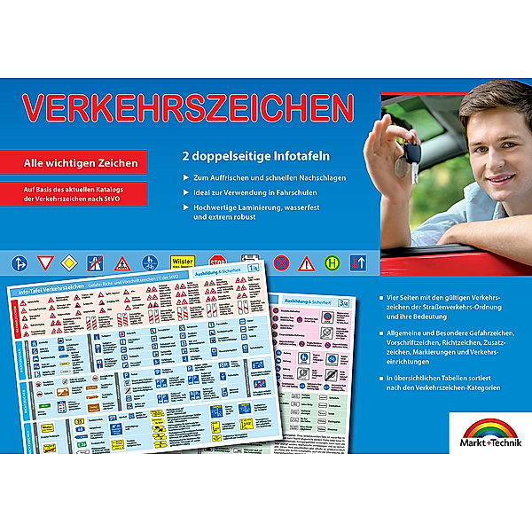 Verkehrszeichen,2 doppelseitige Infotafeln, Markt+Technik Verlag GmbH