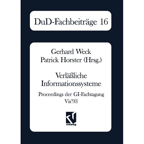 Verläßliche Informationssysteme / DuD-Fachbeiträge