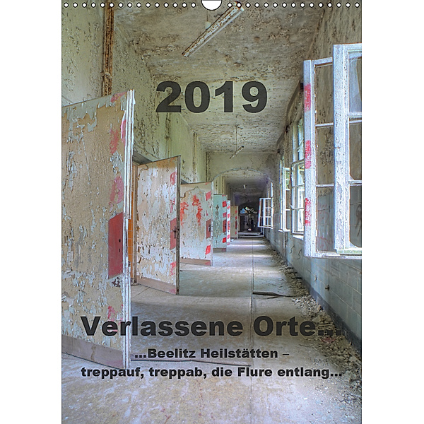 Verlassene Orte...Beelitz Heilstätten - treppauf, treppab, die Flure entlang (Wandkalender 2019 DIN A3 hoch), Ralf Schröer