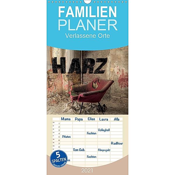 Verlassene Orte im Harz - Familienplaner hoch (Wandkalender 2021 , 21 cm x 45 cm, hoch), Carina Buchspies