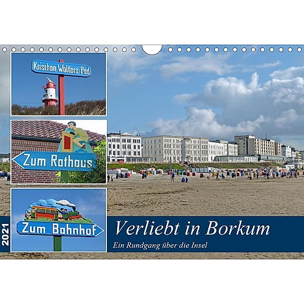 Verliebt in Borkum (Wandkalender 2021 DIN A4 quer), Claudia Kleemann