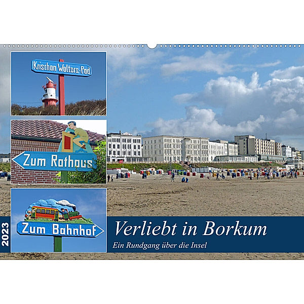 Verliebt in Borkum (Wandkalender 2023 DIN A2 quer), Claudia Kleemann