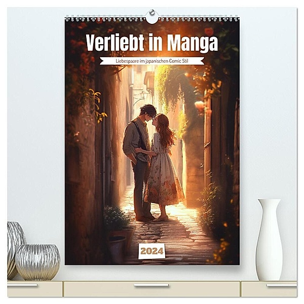 Verliebt in Manga (hochwertiger Premium Wandkalender 2024 DIN A2 hoch), Kunstdruck in Hochglanz, Kerstin Waurick