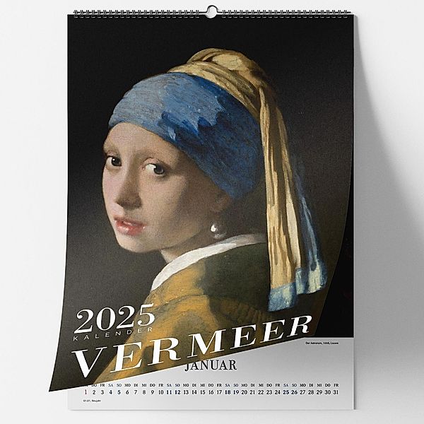 Vermeer. Wandkalender 2025, Johannes Vermeer