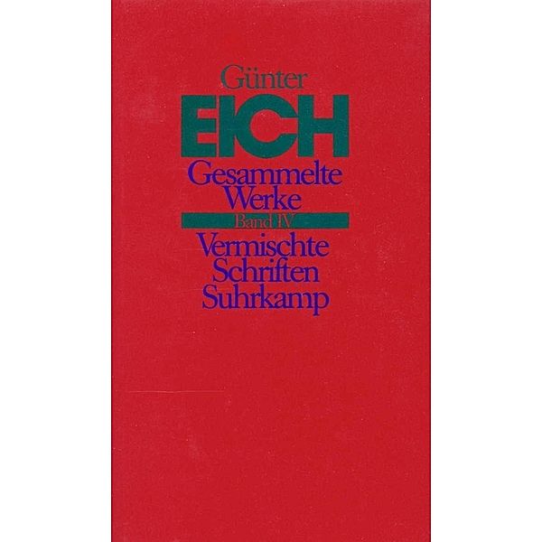 Vermischte Schriften, Günter Eich