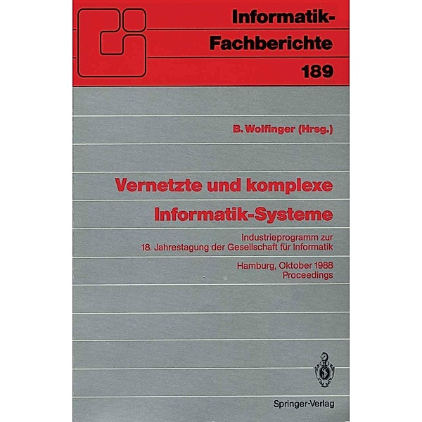 Vernetzte und komplexe Informatik-Systeme / Informatik-Fachberichte Bd.189