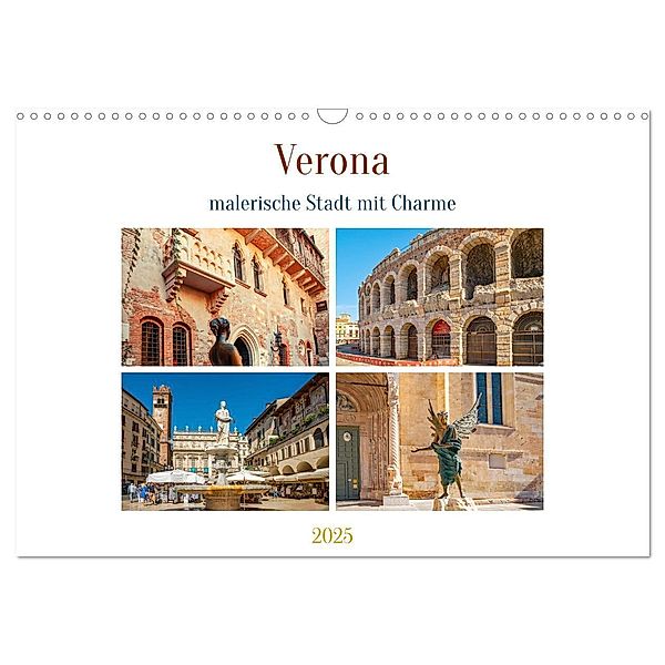 Verona - malerische Stadt mit Charme (Wandkalender 2025 DIN A3 quer), CALVENDO Monatskalender, Calvendo, Nina Schwarze