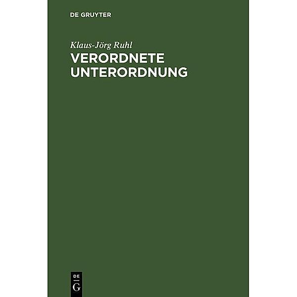 Verordnete Unterordnung / Jahrbuch des Dokumentationsarchivs des österreichischen Widerstandes, Klaus-Jörg Ruhl