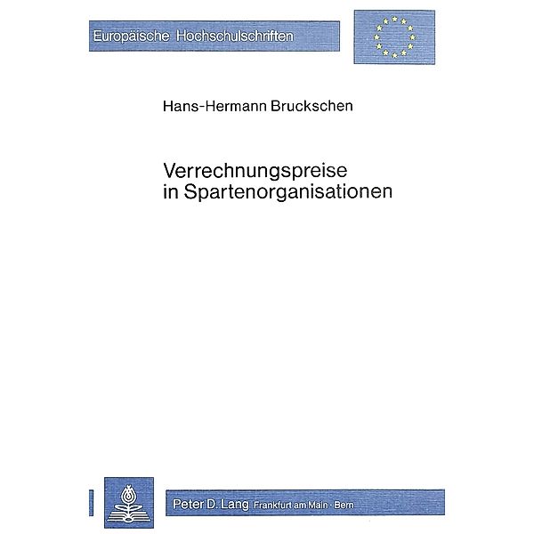 Verrechnungspreise in Spartenorganisationen, Hans-Hermann Bruckschen