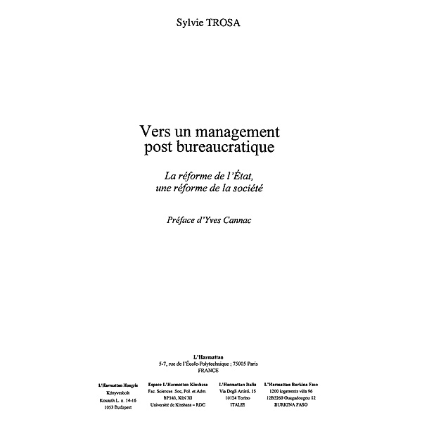 Vers un management post bureaucratique / Hors-collection, Denisty Louis