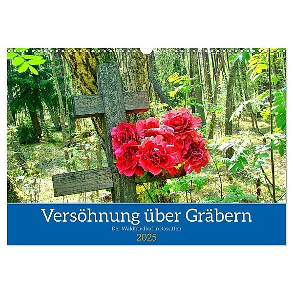 Versöhnung über Gräbern - Der Waldfriedhof in Rossitten (Wandkalender 2025 DIN A3 quer), CALVENDO Monatskalender, Calvendo, Henning von Löwis of Menar