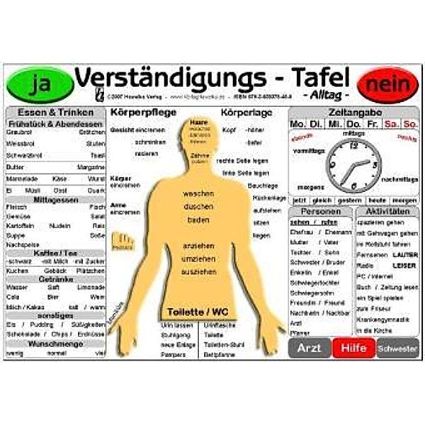 Verständigungs-Tafel - Alltag (laminiert)