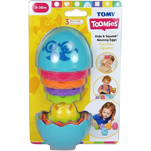 Tomy Versteck- und Quieck Eier - Matroschka - Stapelset