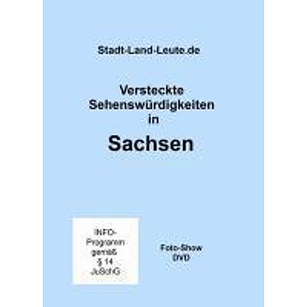 Versteckte Sehenswürdigkeiten in Sachsen, 1 DVD