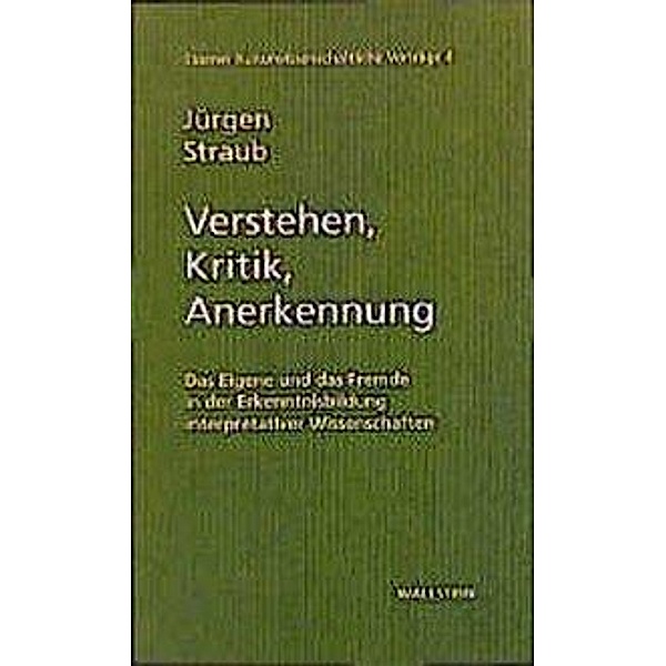 Verstehen, Kritik, Anerkennung, Jürgen Straub