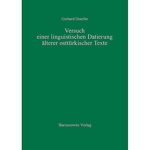Versuch einer linguistischen Datierung älterer osttürkischer Texte, Gerhard Doerfer