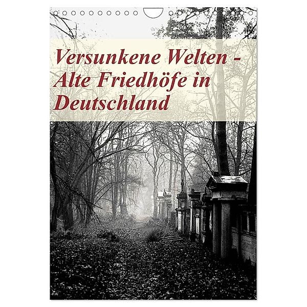 Versunkene Welten - Alte Friedhöfe in Deutschland (Wandkalender 2024 DIN A4 hoch), CALVENDO Monatskalender, Boris Robert