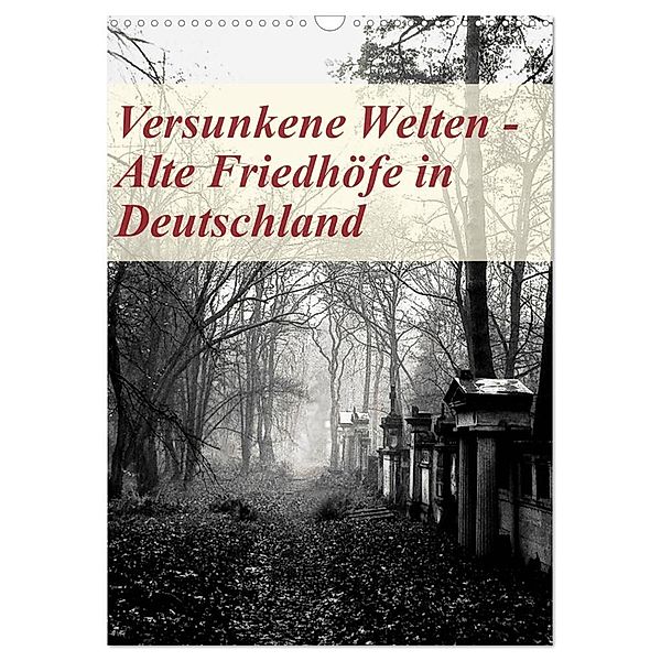 Versunkene Welten - Alte Friedhöfe in Deutschland (Wandkalender 2024 DIN A3 hoch), CALVENDO Monatskalender, Boris Robert