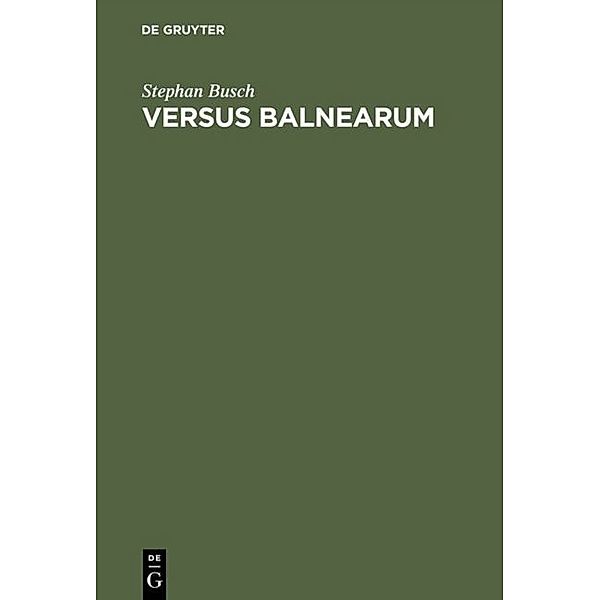 VERSUS BALNEARUM, Stephan Busch