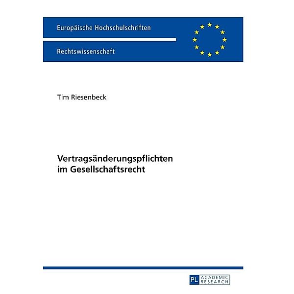 Vertragsaenderungspflichten im Gesellschaftsrecht, Riesenbeck Tim Riesenbeck