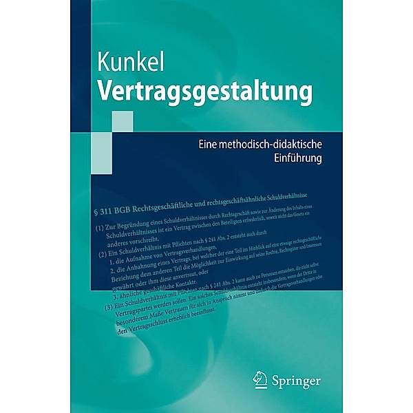 Vertragsgestaltung / Springer-Lehrbuch, Carsten Kunkel