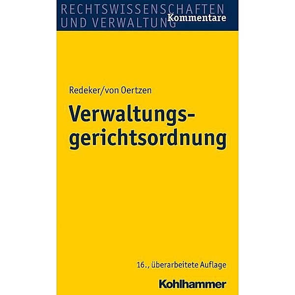 Verwaltungsgerichtsordnung (VwGO), Martin Redeker, Hans-Joachim von Oertzen